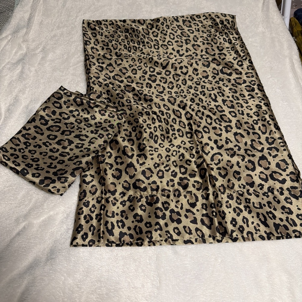 Standard size satin pillow cases Cheeta Pattern